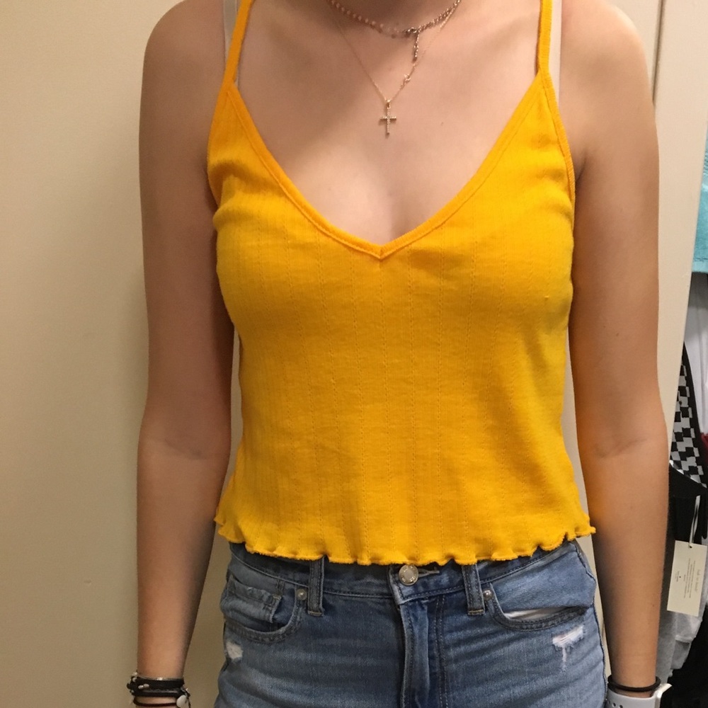 Yellow crop top